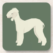 Bedlington Terrier Bier Onderzetter (Voorkant)