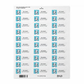 Bedlington Terrier Blue Block Etiket (Full Sheet)