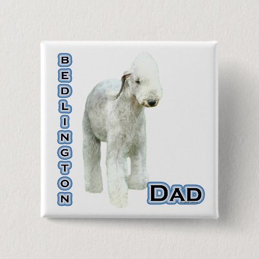 Bedlington Terrier Dad 4 - Button (Voorkant)