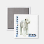 Bedlington Terrier Dad 4 - Magneet (Voorkant / Achterkant)