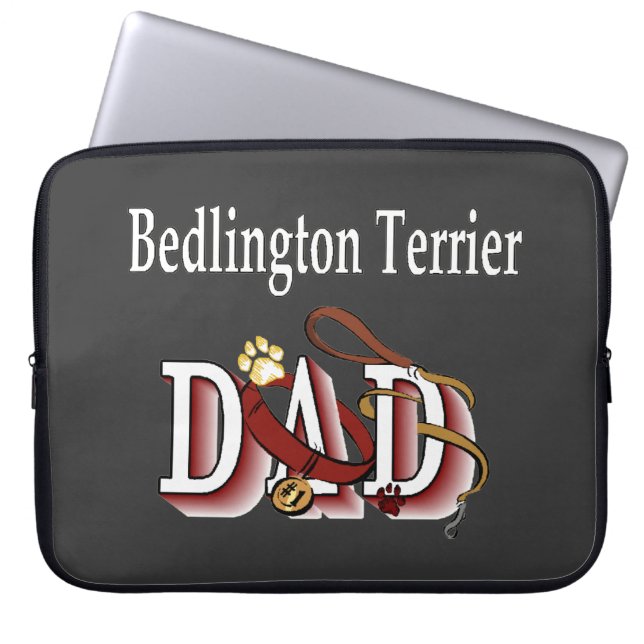 Bedlington Terrier Dad Laptop Sleeve (Voorkant)