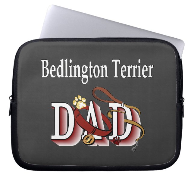 Bedlington Terrier Dad Laptop Sleeve (Voorkant)