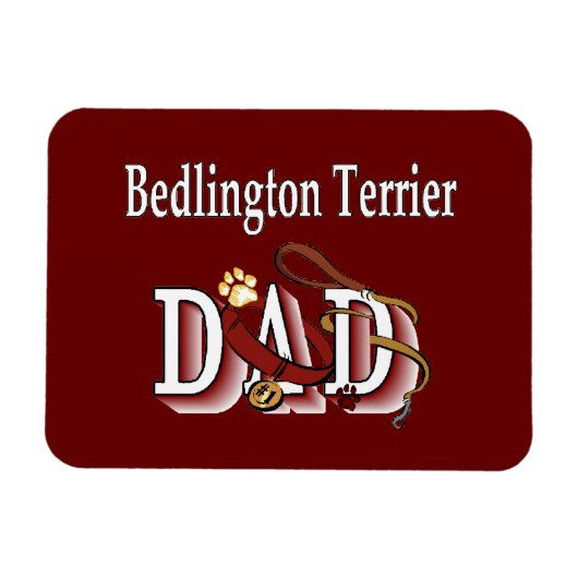 Bedlington Terrier Dad Magneet (Horizontaal)