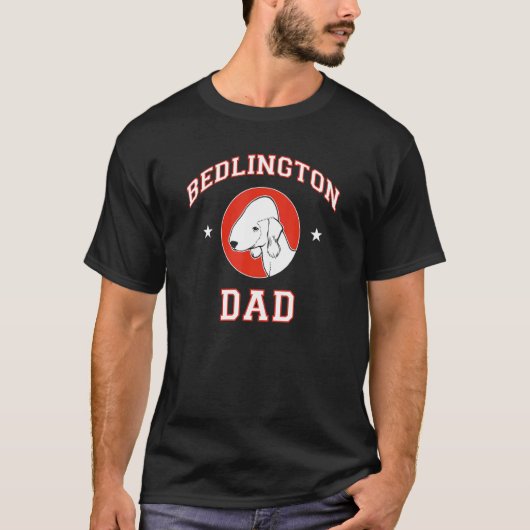 Bedlington Terrier Dad T-shirt (Voorkant)