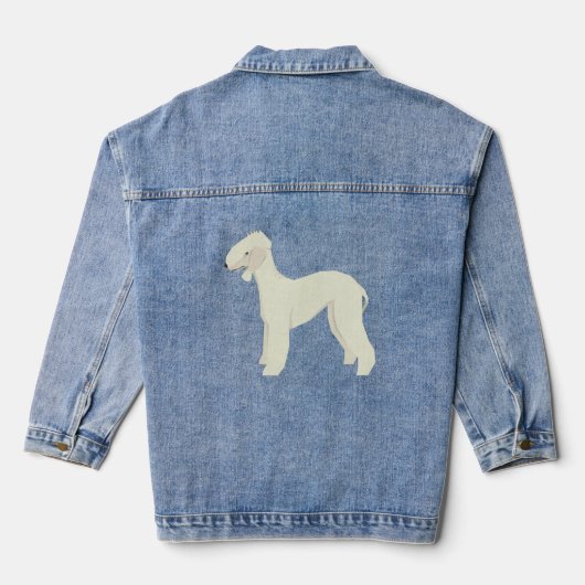 Bedlington Terrier Denim Jacket (Achterkant)