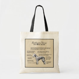 Bedlington Terrier Diagram Canvas tas