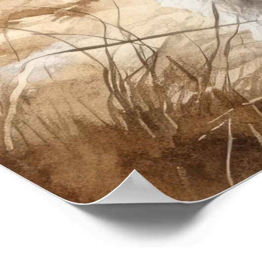 Bedlington Terrier Dog Art Print Poster (Hoek)