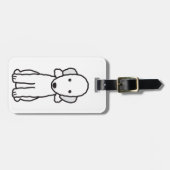 Bedlington Terrier Dog Cartoon Bagagelabel (Voorkant horizontaal)