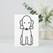 Bedlington Terrier Dog Cartoon Briefkaart (Staand voorkant)