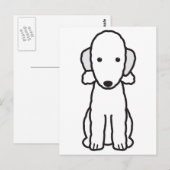 Bedlington Terrier Dog Cartoon Briefkaart (Voorkant / Achterkant)