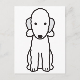 Bedlington Terrier Dog Cartoon Briefkaart