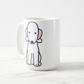Bedlington Terrier Dog Cartoon Koffiemok (Voorkant links)