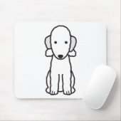 Bedlington Terrier Dog Cartoon Muismat (Met muis)