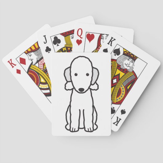 Bedlington Terrier Dog Cartoon Pokerkaarten (Achterkant)