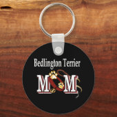 Bedlington Terrier Dog MOM Sleutelhanger (Voorkant)