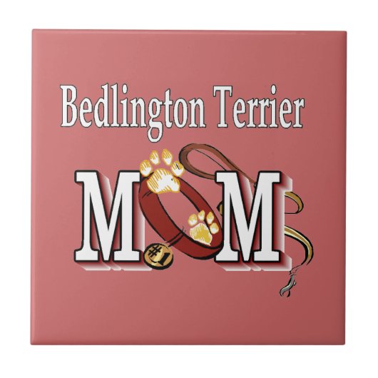Bedlington Terrier Dog MOM Tegeltje (Voorkant)