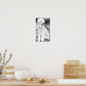 Bedlington Terrier Dog Portret Poster Afdrukken (Keuken)