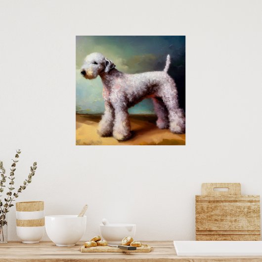 Bedlington Terrier Dog Poster (Keuken)
