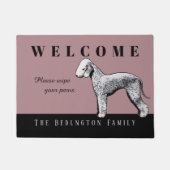 Bedlington Terrier Doormat Deurmat (Voorkant)