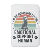 Bedlington Terrier Emotionele Ondersteuning Mens V Badmat (Voorkant Verticaal)