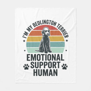 Bedlington-terriër Emotionele Ondersteuning Mens V Fleece Deken