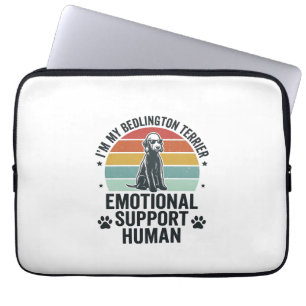 Bedlington Terrier Emotionele Ondersteuning Mens V Laptop Sleeve
