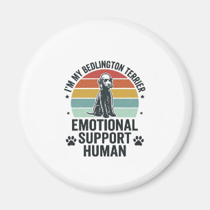 Bedlington Terrier Emotionele Ondersteuning Mens V Magneet