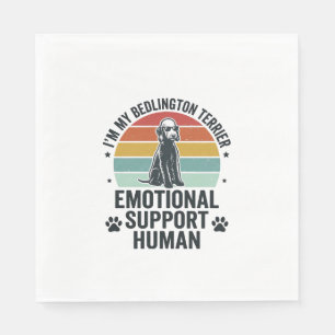Bedlington Terrier Emotionele Ondersteuning Mens V Servet