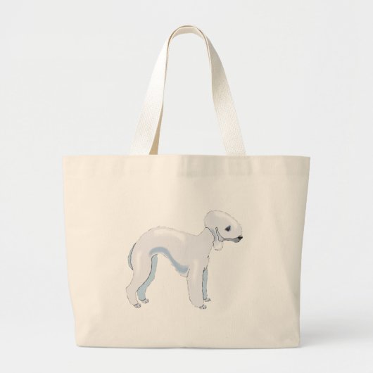 Bedlington Terrier Grote Tote Bag (Voorkant)