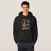 Bedlington Terrier Happy Easter Day Easter Colorfu Hoodie (Voorkant volledig)