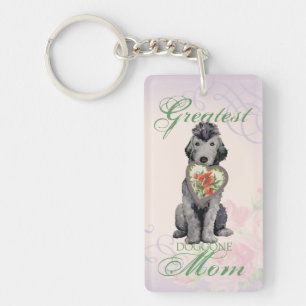 Bedlington Terrier Heart Mam Sleutelhanger