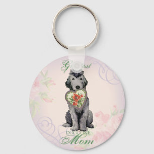 Bedlington Terrier Heart Mam Sleutelhanger