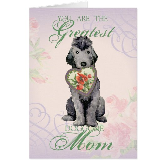Bedlington Terrier Heart Mam Wenskaart (Voorkant)