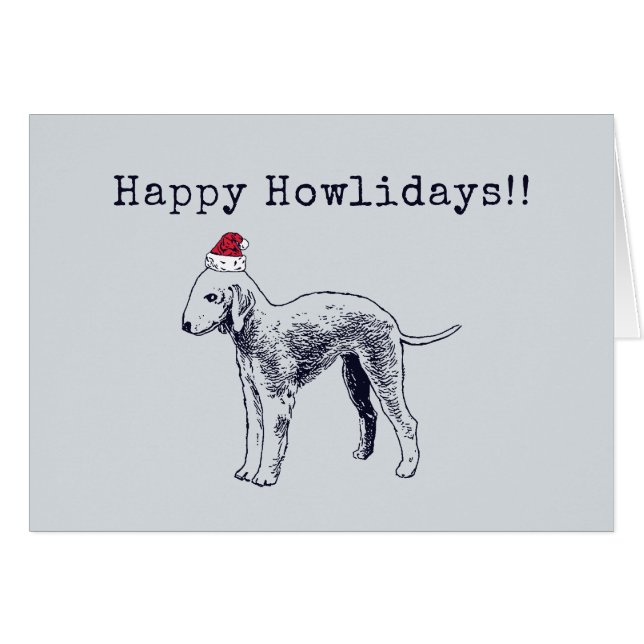 Bedlington Terrier Holiday-kaart (Voorkant Horizontaal)