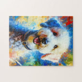 Bedlington Terrier Hond Acrylprint Hond Liefhebber Legpuzzel (Horizontaal)