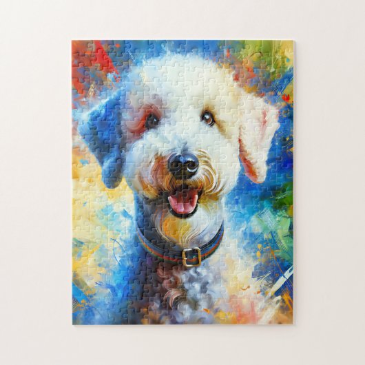 Bedlington Terrier Hond Acrylprint Hond Liefhebber Legpuzzel (Verticaal)