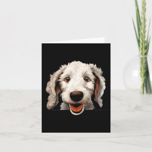 Bedlington Terrier Hond Moeder Vader Kijkende Pupp Kaart