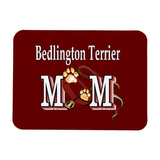 Bedlington Terrier Hond MOM Magneet (Horizontaal)