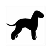 Bedlington Terrier Hond Silhouet Rubber Stamp Rubberstempel (Afrduk)