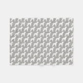 Bedlington Terrier Hondenras Silhouettes Pattern Fleece Deken (Voorkant (Horizontaal))