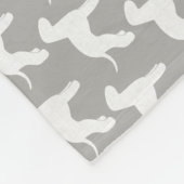 Bedlington Terrier Hondenras Silhouettes Pattern Fleece Deken (Hoek)