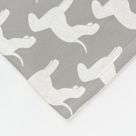 Bedlington Terrier Hondenras Silhouettes Pattern Fleece Deken (Hoek)