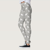 Bedlington Terrier Hondenras Silhouettes Pattern Leggings (Links)
