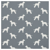Bedlington Terrier Hondenras Silhouettes Pattern Stof (Swatch)