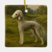 Bedlington Terrier Keramisch Ornament (Voorkant)