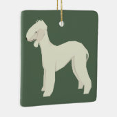 Bedlington Terrier Keramisch Ornament (Rechts)