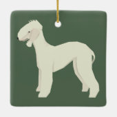 Bedlington Terrier Keramisch Ornament (Achterkant)