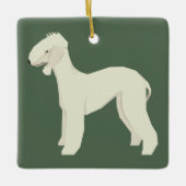Bedlington Terrier Keramisch Ornament (Voorkant)