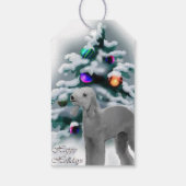 Bedlington Terrier-kerstcadeaus Cadeaulabel (Achterkant)