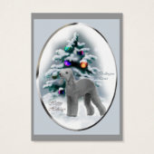 Bedlington Terrier-kerstcadeaus, naamlabels Visitekaartjes (Achterkant)